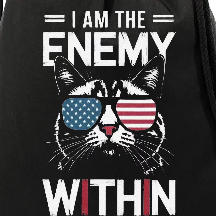 Kamala Harris 2024 I Am The Enemy Within Funny Drawstring Bag