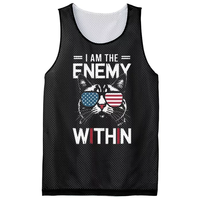 Kamala Harris 2024 I Am The Enemy Within Funny Mesh Reversible Basketball Jersey Tank