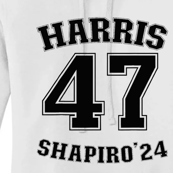 Kamala Harrisshapiro 24 Supporter 47 Women's Pullover Hoodie