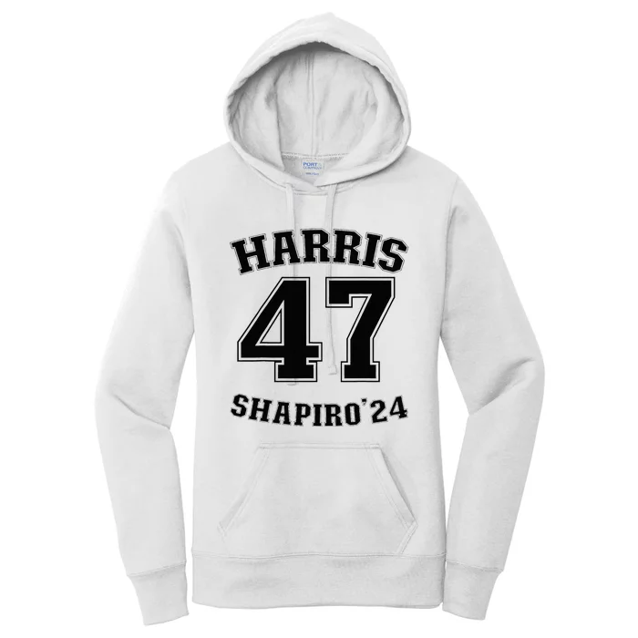 Kamala Harrisshapiro 24 Supporter 47 Women's Pullover Hoodie