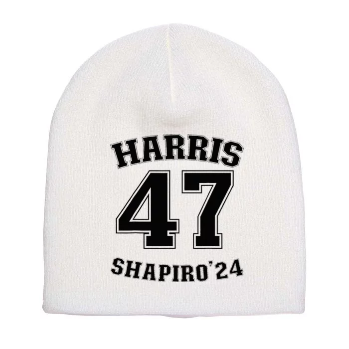 Kamala Harrisshapiro 24 Supporter 47 Short Acrylic Beanie