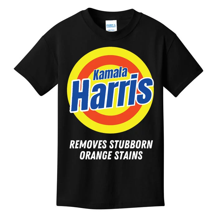 Kamala Harris 2024 Removes Stubborn Orange Stains Humorous Kids T-Shirt