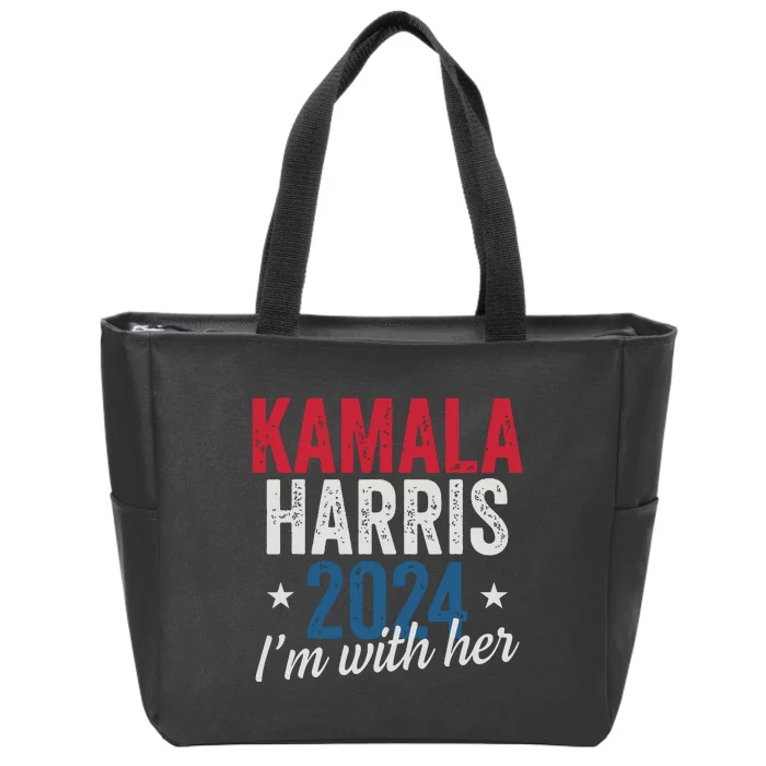 Kamala Harris 2024 Support Im With Her Kamala Harris 2024 Zip Tote Bag