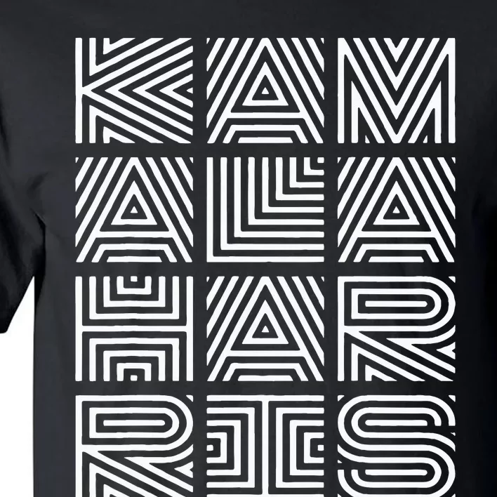 Kamala Harris 2024 Quilted Geometry Lettering Tall T-Shirt