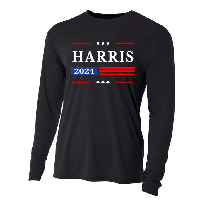 Kamala Harris 2024 For President Harris 2024 American Flag Cooling Performance Long Sleeve Crew