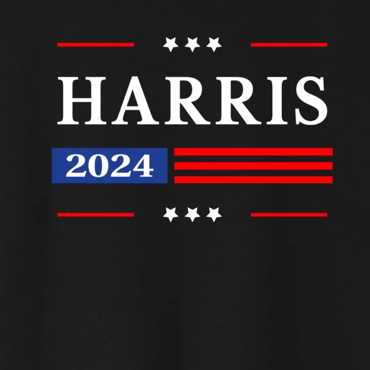 Kamala Harris 2024 For President Harris 2024 American Flag Women's Crop Top Tee