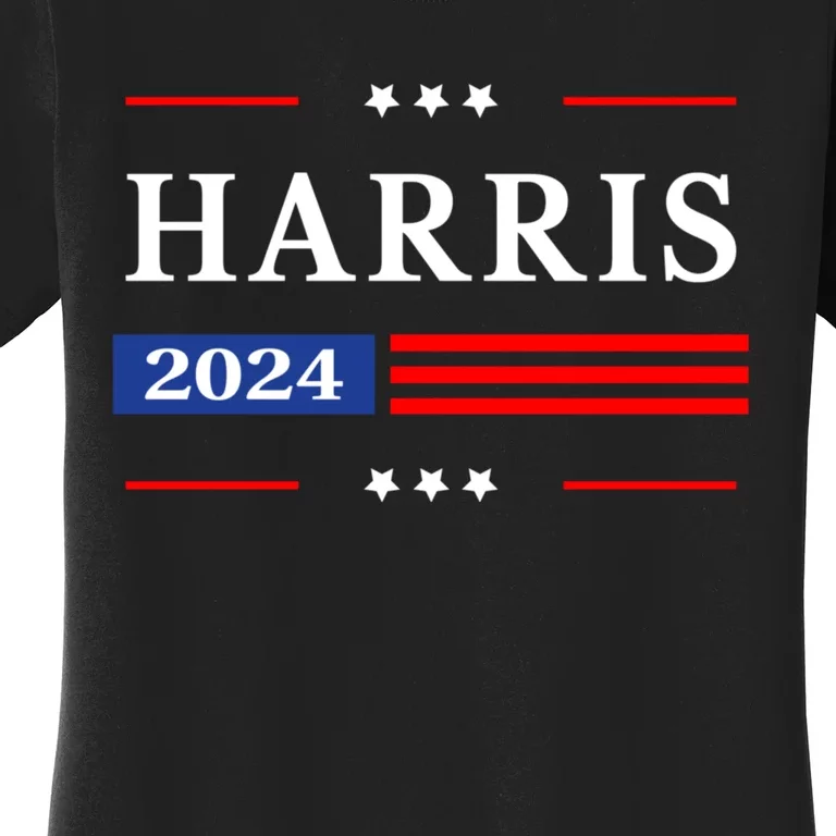 Kamala Harris 2024 For President Harris 2024 American Flag Women's T-Shirt