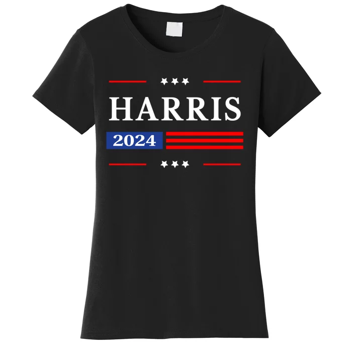 Kamala Harris 2024 For President Harris 2024 American Flag Women's T-Shirt