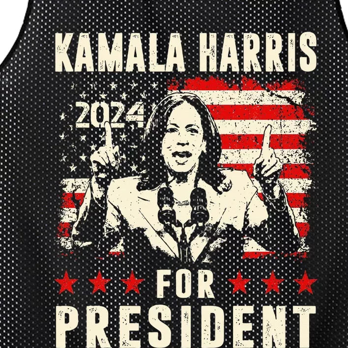 Kamala Harris 2024 Flag Harris 47 Vote Kamala For President Mesh Reversible Basketball Jersey Tank