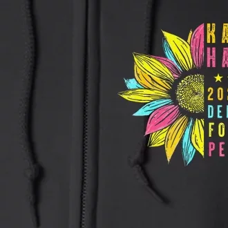 Kamala Harris 2024 Save Democracy For The People Sunflower Gift Full Zip Hoodie