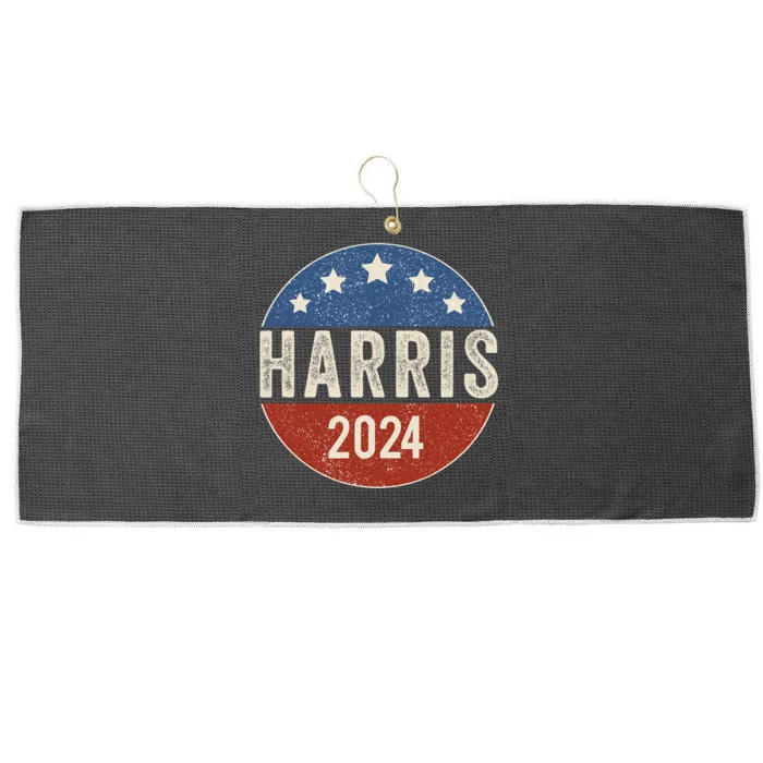 Kamala Harris 2024 For President Campaign Us Flag Large Microfiber Waffle Golf Towel