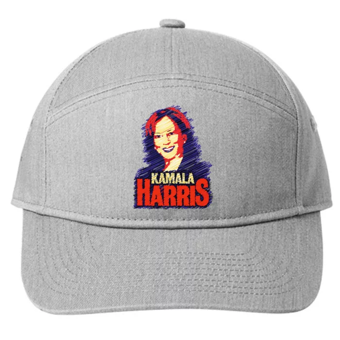 Kamala Harris 2024 America Election Democrats President 47 7-Panel Snapback Hat