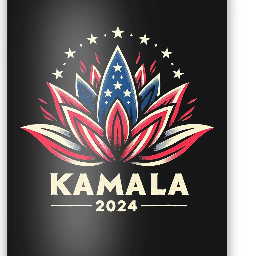 Kamala Harris 2024 Presidential Campaign American Lotus Poster