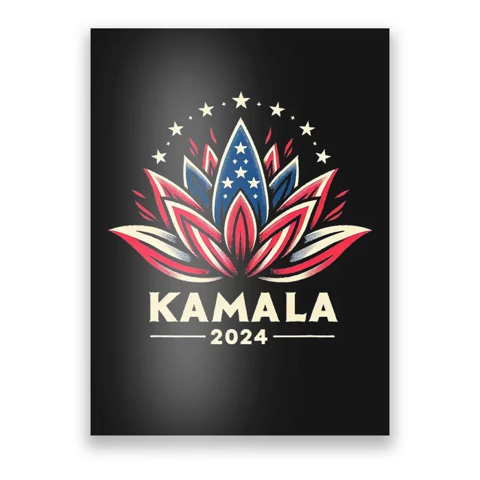 Kamala Harris 2024 Presidential Campaign American Lotus Poster