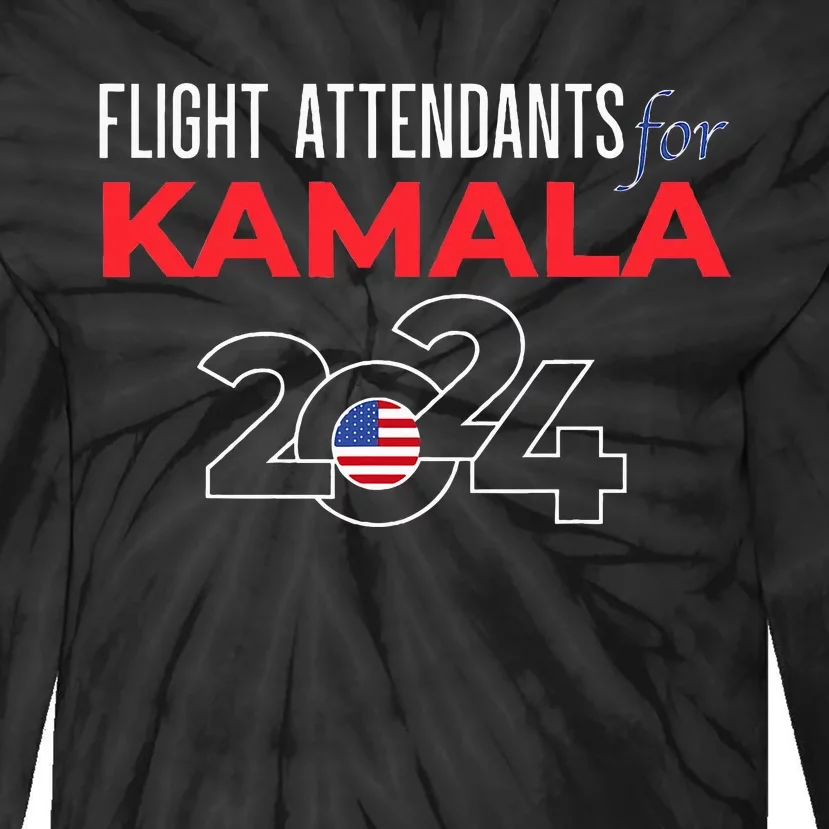 Kamala Harris 2024 For President Tie-Dye Long Sleeve Shirt