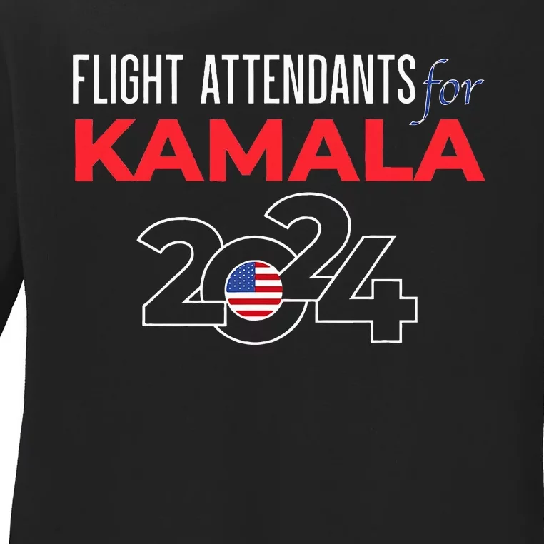 Kamala Harris 2024 For President Ladies Long Sleeve Shirt