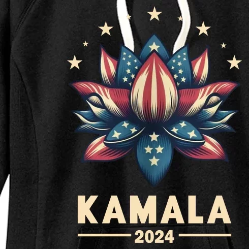 Kamala Harris 2024 Presidential Campaign American Lotus Women's Fleece Hoodie