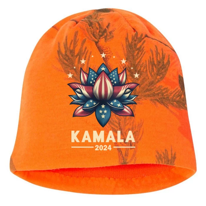 Kamala Harris 2024 Presidential Campaign American Lotus Kati - Camo Knit Beanie