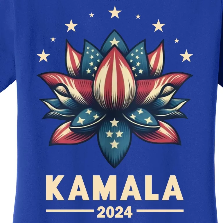 Kamala Harris 2024 Presidential Campaign American Lotus Women's T-Shirt