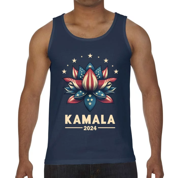 Kamala Harris 2024 Presidential Campaign American Lotus Comfort Colors® Tank Top