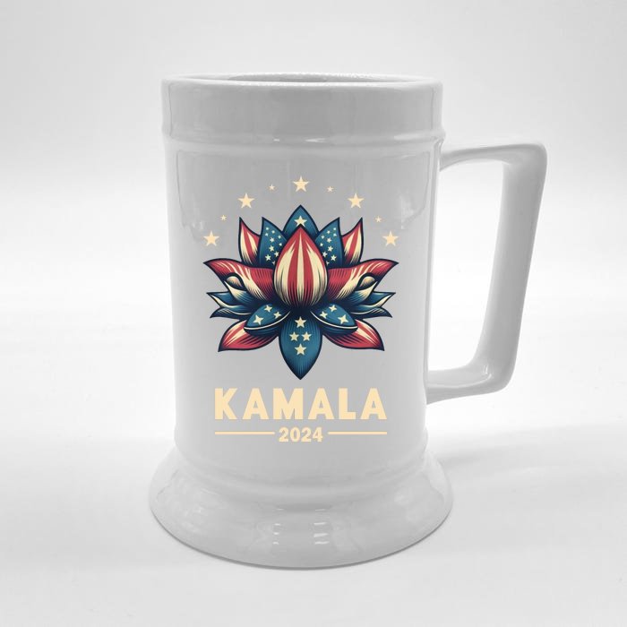 Kamala Harris 2024 Presidential Campaign American Lotus Front & Back Beer Stein