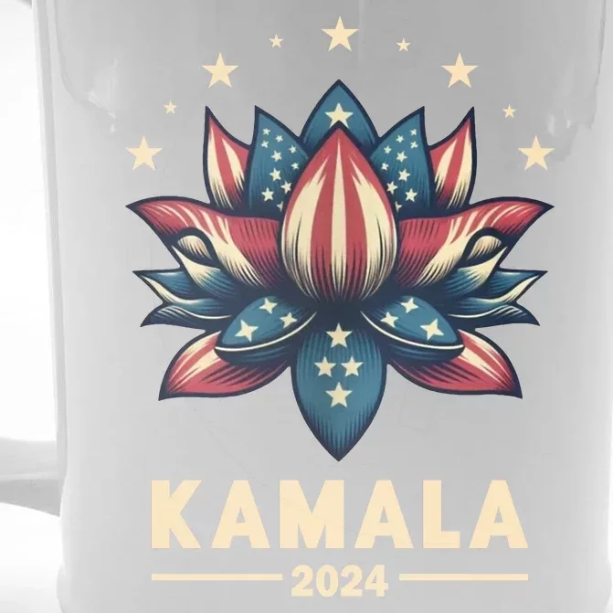 Kamala Harris 2024 Presidential Campaign American Lotus Front & Back Beer Stein