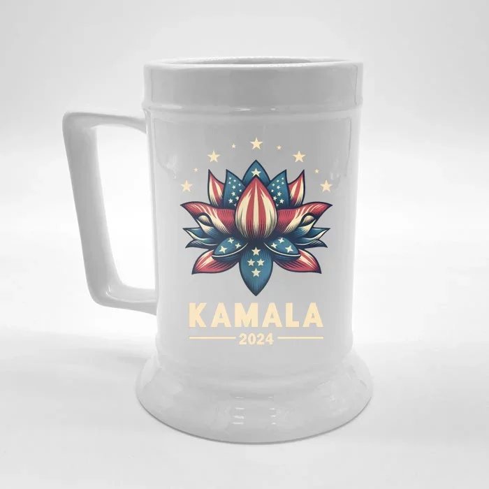 Kamala Harris 2024 Presidential Campaign American Lotus Front & Back Beer Stein