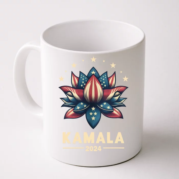 Kamala Harris 2024 Presidential Campaign American Lotus Front & Back Coffee Mug