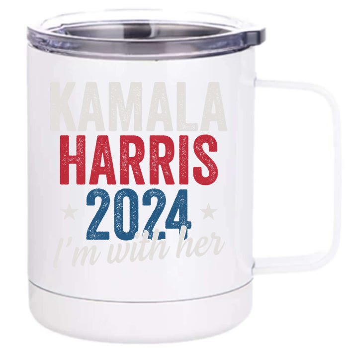 Kamala Harris 2024 Support Front & Back 12oz Stainless Steel Tumbler Cup