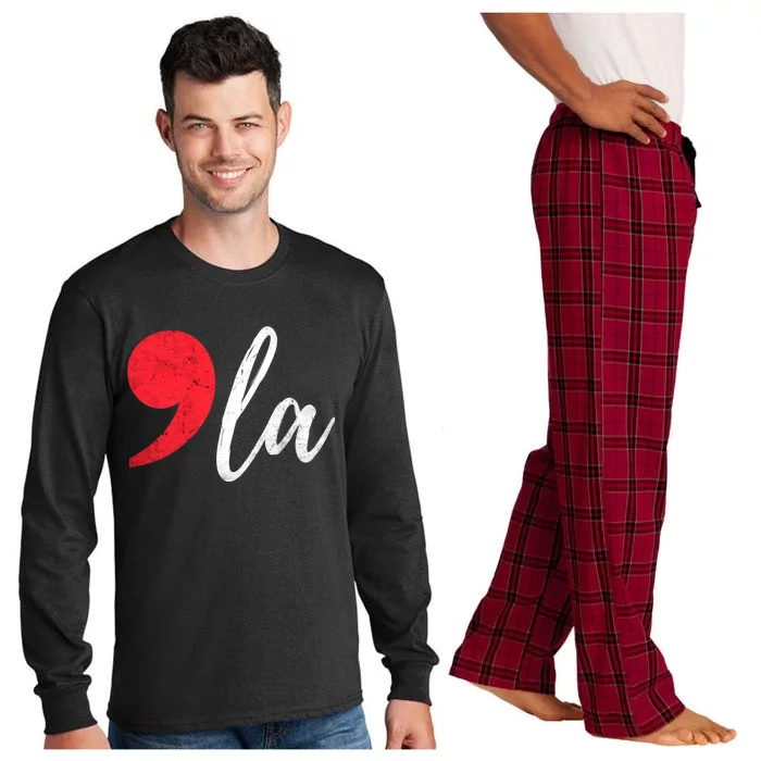 Kamala Harris 2024 President Comma La Funny Long Sleeve Pajama Set