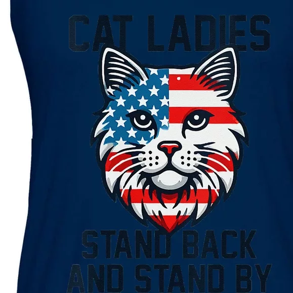 Kamala Harris 2024 Childless Cat Lady Ladies Stand Back By Ladies Essential Flowy Tank