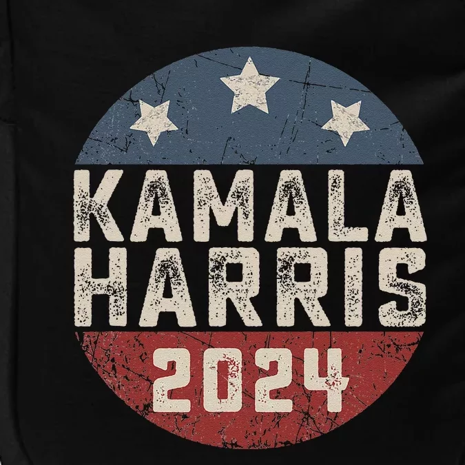 Kamala Harris 2024 For President Retro Button Election Impact Tech Backpack