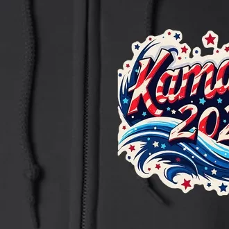 Kamala Harris 2024 Dynamic Patriotic Design For Election Full Zip Hoodie