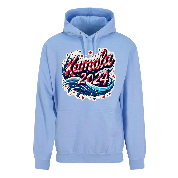 Kamala Harris 2024 Dynamic Patriotic Design For Election Unisex Surf Hoodie