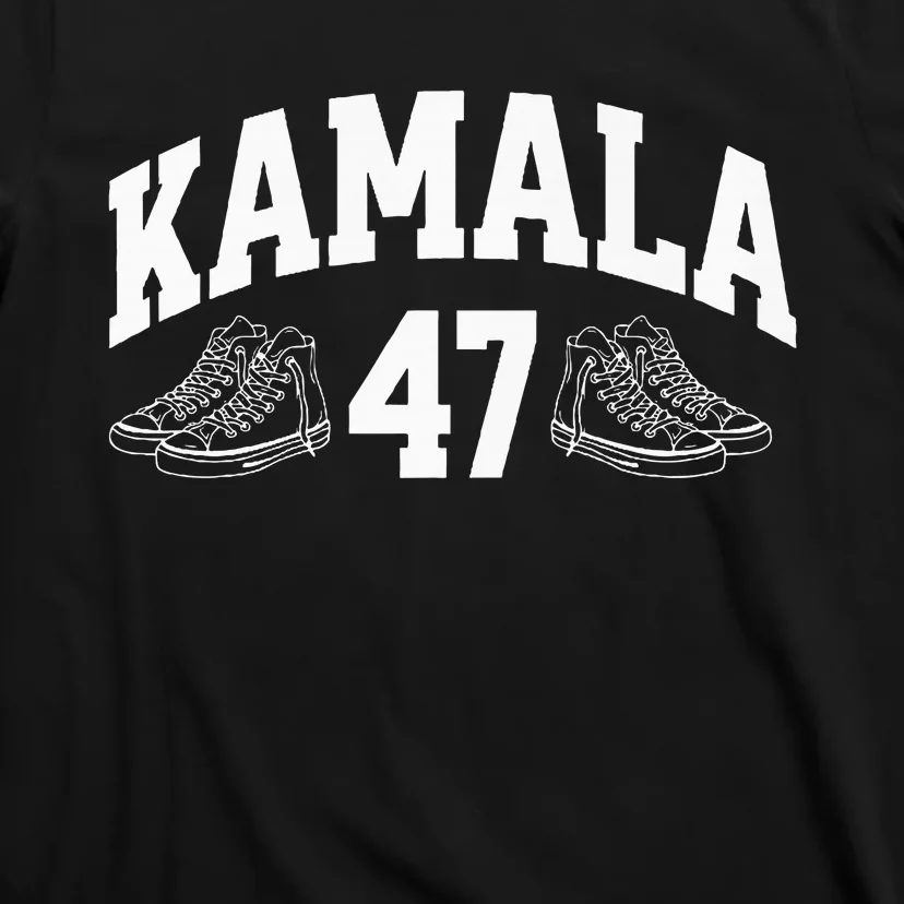 Kamala Harris 2024 47th President Chucks And Pearls Vote Premium T-Shirt