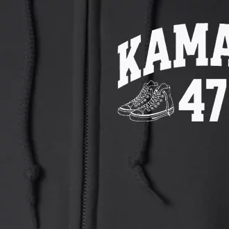 Kamala Harris 2024 47th President Chucks And Pearls Vote Premium Full Zip Hoodie