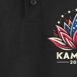 Kamala Harris 2024 Presidential Campaign American Lotus Dry Zone Grid Performance Polo