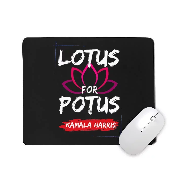 Kamala Harris 2024 Lotus For Potus President Election Mousepad