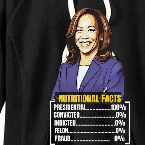 Kamala Harris 2024 For President Harris Versus Trump Facts Women's Fleece Hoodie