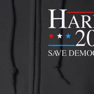 Kamala Harris 2024 Save Democratic Election Campaign Us Flag Full Zip Hoodie