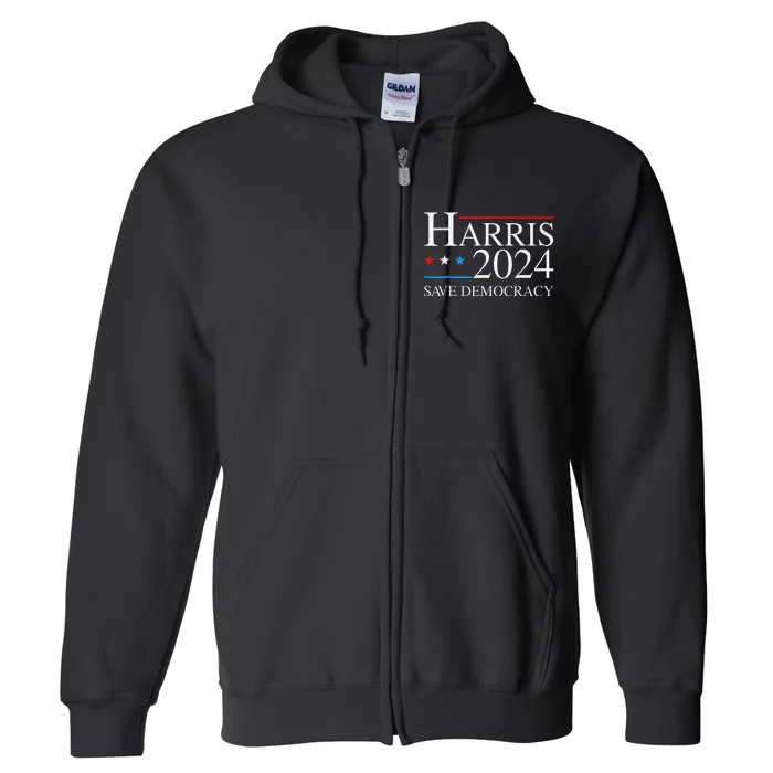 Kamala Harris 2024 Save Democratic Election Campaign Us Flag Full Zip Hoodie