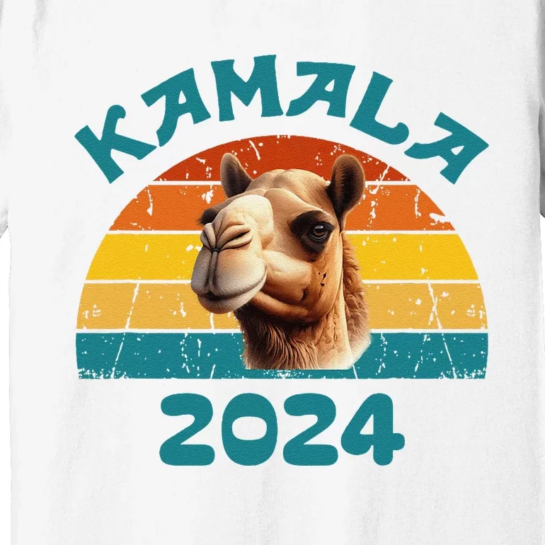 Kamala Harris 2024 For President Retro Camel Campaign Premium T-Shirt