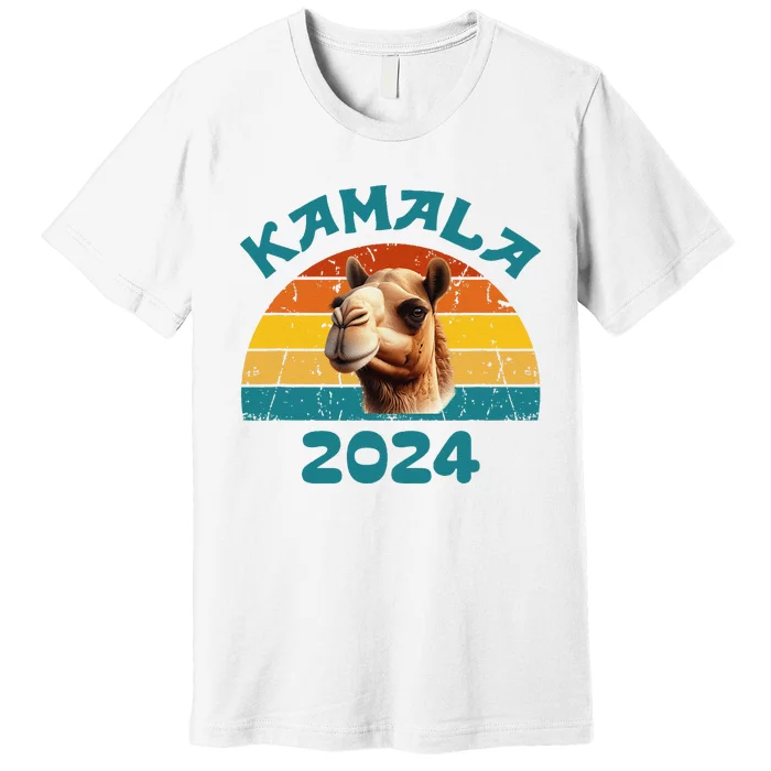 Kamala Harris 2024 For President Retro Camel Campaign Premium T-Shirt