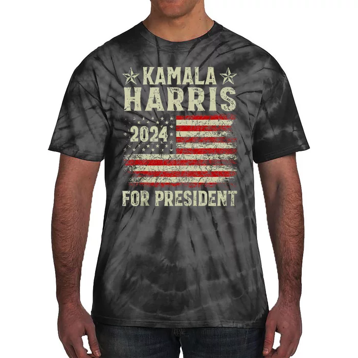 Kamala Harris 2024 For President Election Campaign Tie-Dye T-Shirt