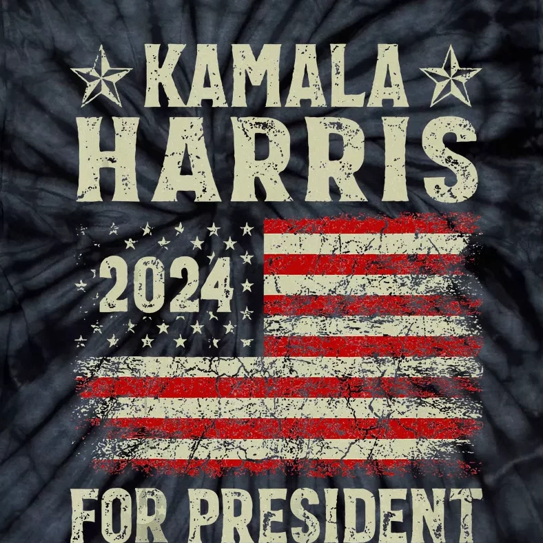 Kamala Harris 2024 For President Election Campaign Tie-Dye T-Shirt