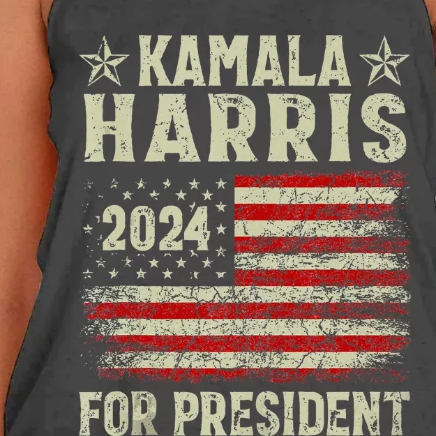 Kamala Harris 2024 For President Election Campaign Women's Knotted Racerback Tank