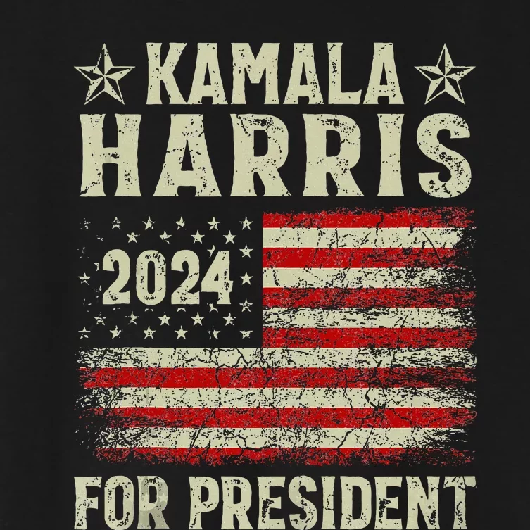 Kamala Harris 2024 For President Election Campaign Women's Crop Top Tee