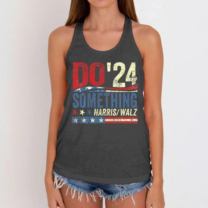 Kamala Harris 2024 Election Michelle Obama Do Something! Women's Knotted Racerback Tank