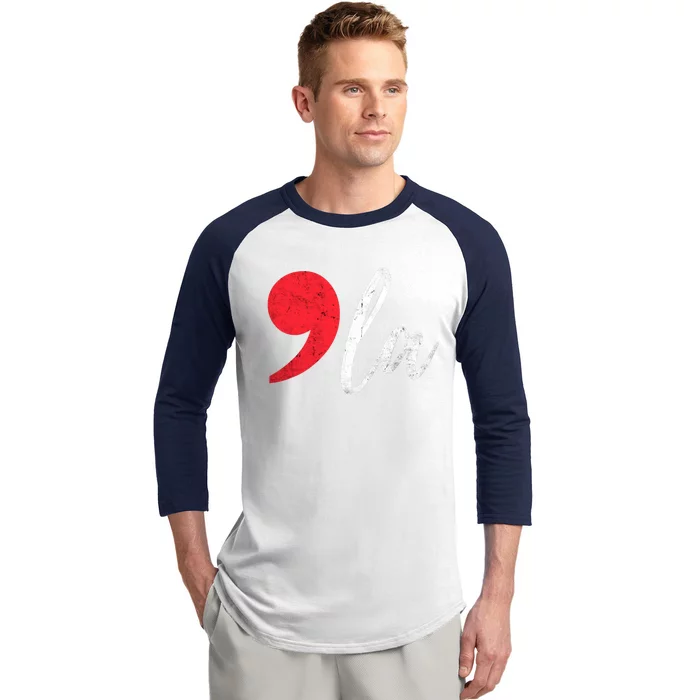 Kamala Harris 2024 President Comma La Funny Baseball Sleeve Shirt