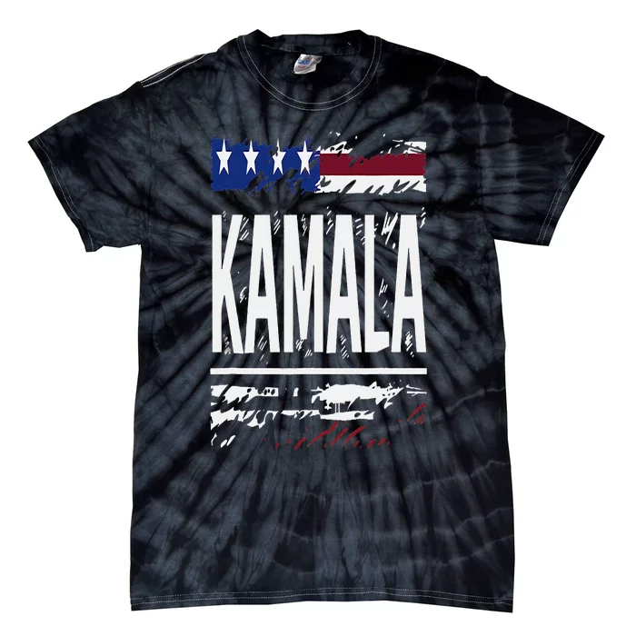 Kamala Harris 2024 24 Madam Vice President Democrat Grunge Tie-Dye T-Shirt